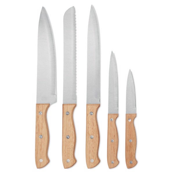 MB - 5 piece knife set in base Gourmet