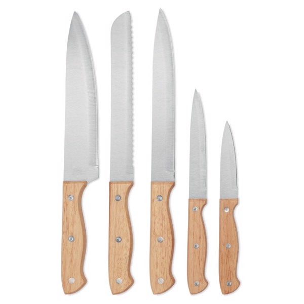 Set de 5 couteaux dans socle Gourmet