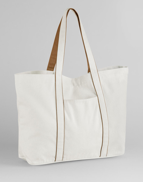 Courtside Large Tote - Soft White / Bottle Green / ONE SIZE