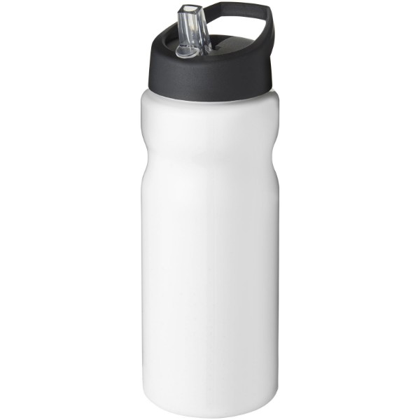 Bouteille de sport H2O Active® Base 650ml avec couvercle à goulot - Blanc / Noir