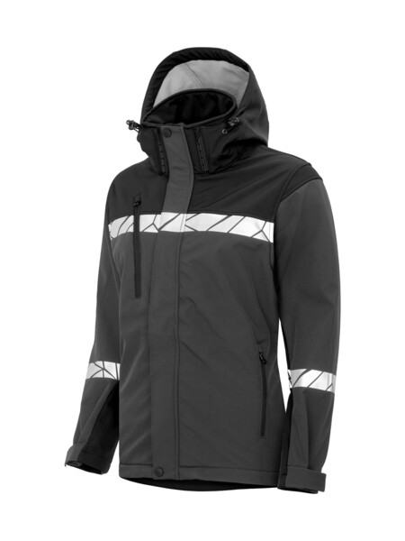 7417 SOFTSHELL JACKET LADY PGL Grey/Black 3XL