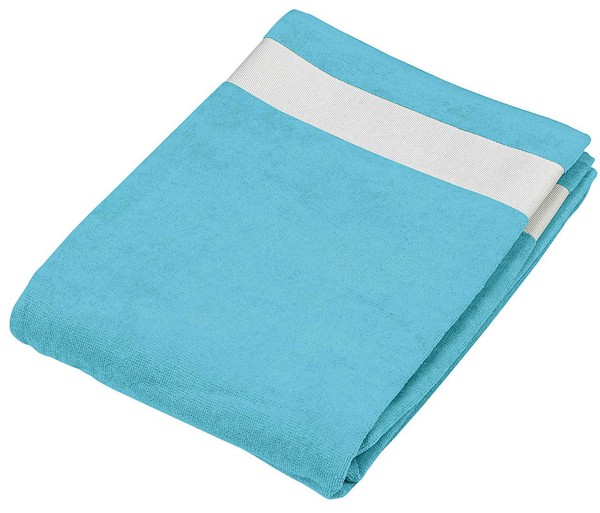 Beach Towel - Turquoise / White