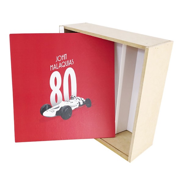 Wooden Box For 3 Customizable Wine Bottles