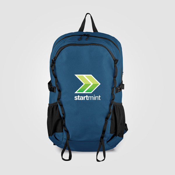 Sac Nordpack  à dos de sport en polyester recyclé - 28 L - Bleu marine / Transfert de chaleur