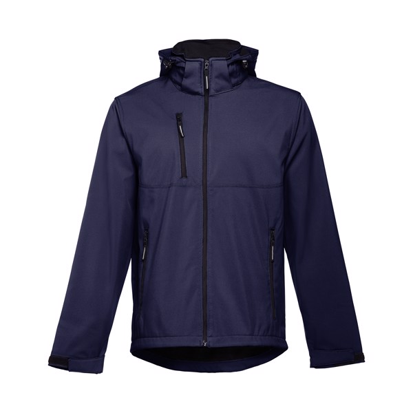 THC ZAGREB. Men's softshell with removable hood - Navy Blue / L