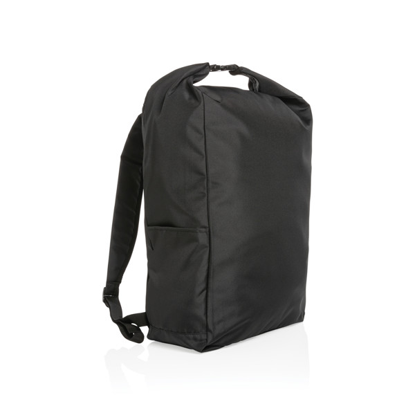 Impact AWARE™ RPET lightweight rolltop backpack - Black