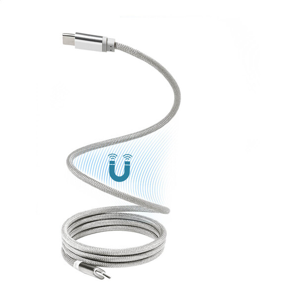 Magnetic 60W Usb-C Cable Magsle - Silver