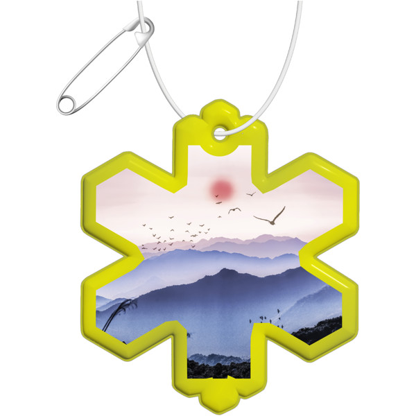 Pendente refletor de PVC de floco de neve RFX™ - Amarelo neón