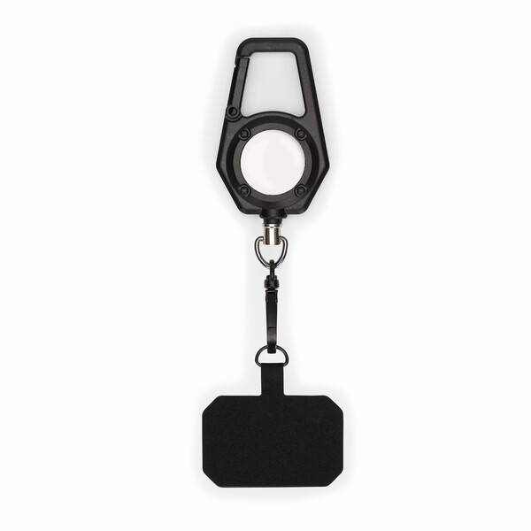 Suporte robusto para telemóvel em bobina com distintivo anti-queda e antirroubo - Cor integral / Preto