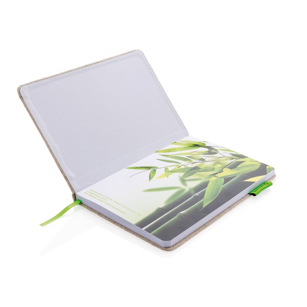 Carnet A5 à couverture en jute