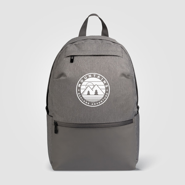 City Pack -  600D rPET Sac à dos pour navetteur - Gris / Sérigraphie