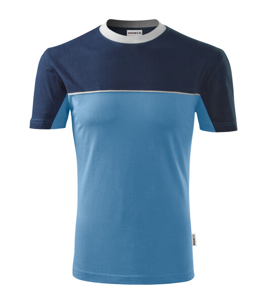 Tričko Unisex Rimeck® Colormix - Azurově Modrá / 2XL
