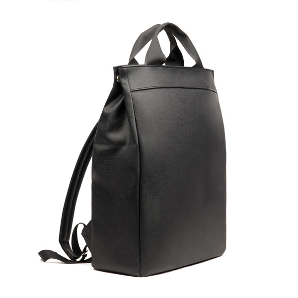 VINGA Bermond Rucksack aus RCS recyceltem PU - Schwarz