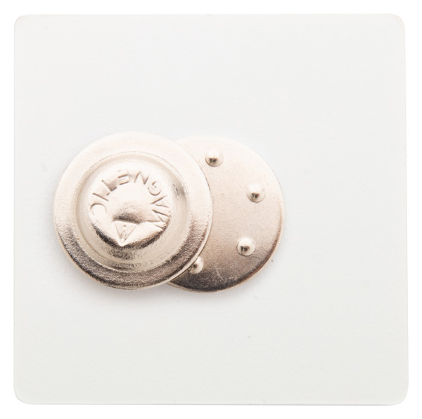 Magnetic Badge DomeBadge - White
