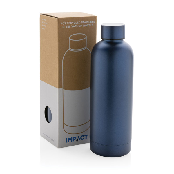 XD Collection Impact vakuumska steklenica, 500 ml, reciklirana - Modra