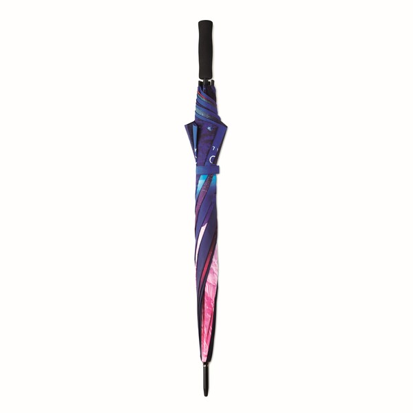 All-over printed ⌀122cm/27″ auto open umbrella with EVA handle - Full colour