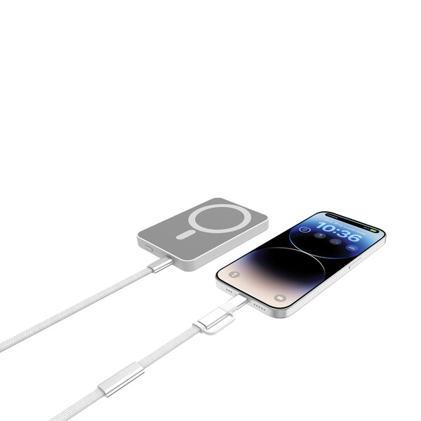 Arc RCS 60W 120 cm 2-in-1 fast charging cable - Grey