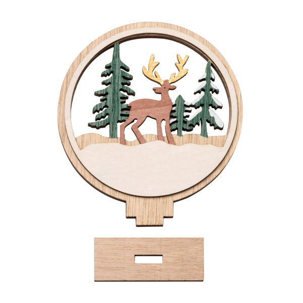 Personalised wooden Christmas decoration with detachable base