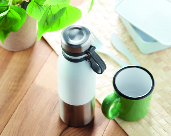 Termo de parede dupla 600ml Iceland - Branco