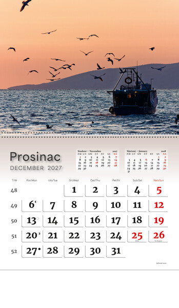 Preklopni zidni kalendar – Obala i more