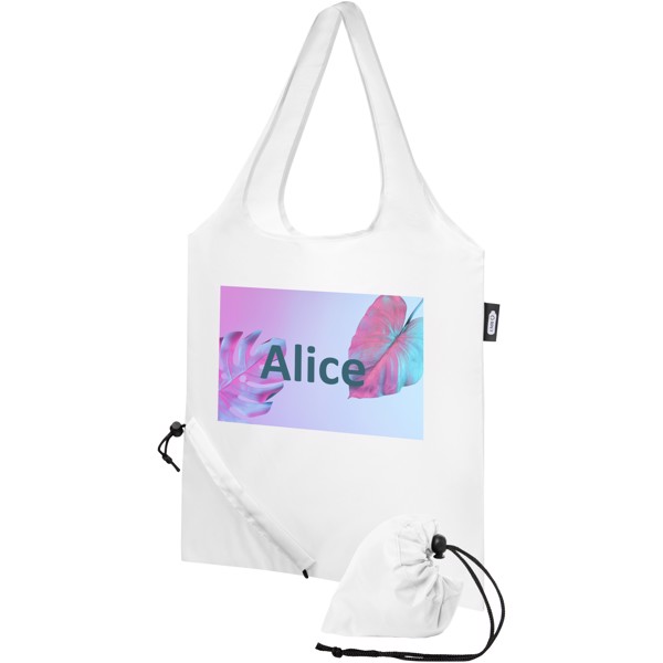 Sabia RPET foldable tote bag 7L - White