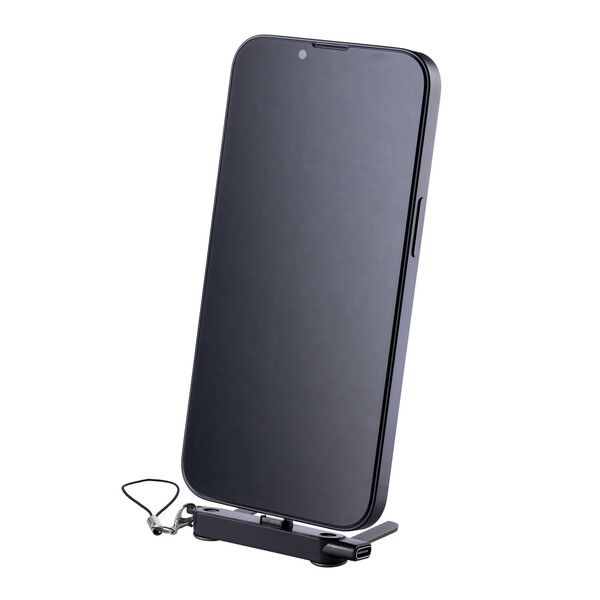 Support mobile avec port USB-C PORTHAM - noir