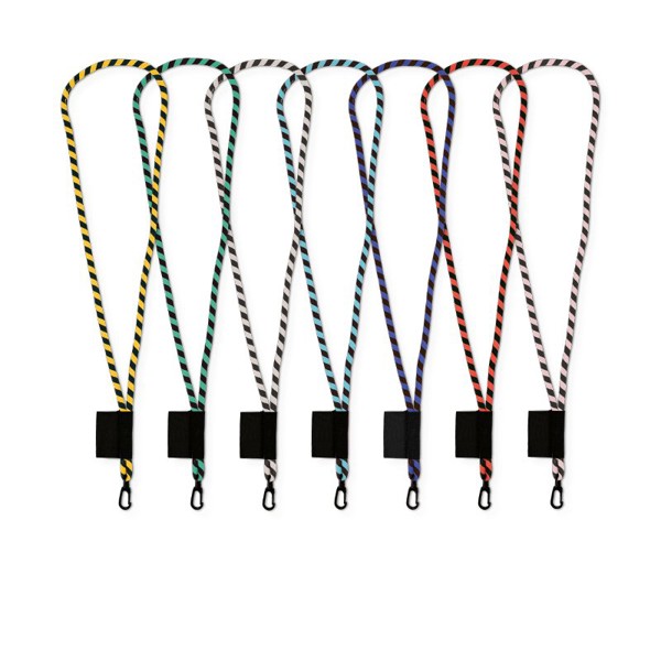 CORDON TOUR DE COU / LANYARD TUBULAIRE TISSEE 2 COULEURS
