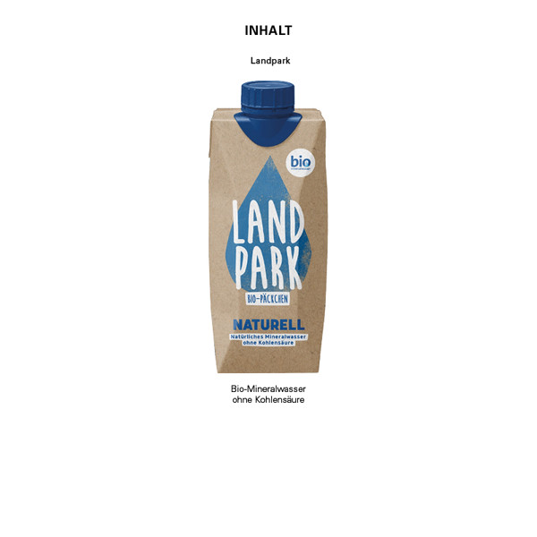 Drink pack promotional case with Landpark mineral water,