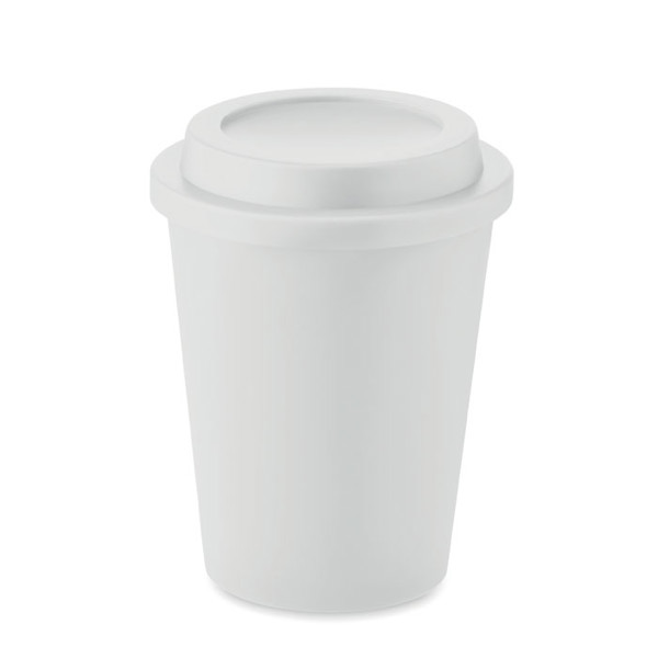 Double wall tumbler PP 300 ml Sora - White