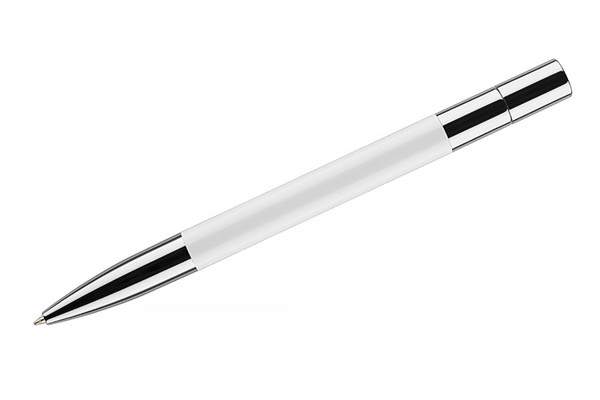 Ball pen with USB flash drive 16 GB BRAINY - white