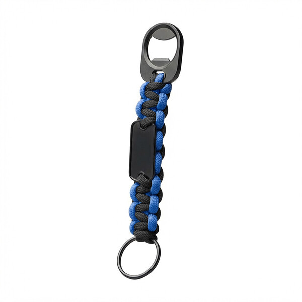 BRAID - BND1553 - RPET Porte-clés tressé avec décapsuleur