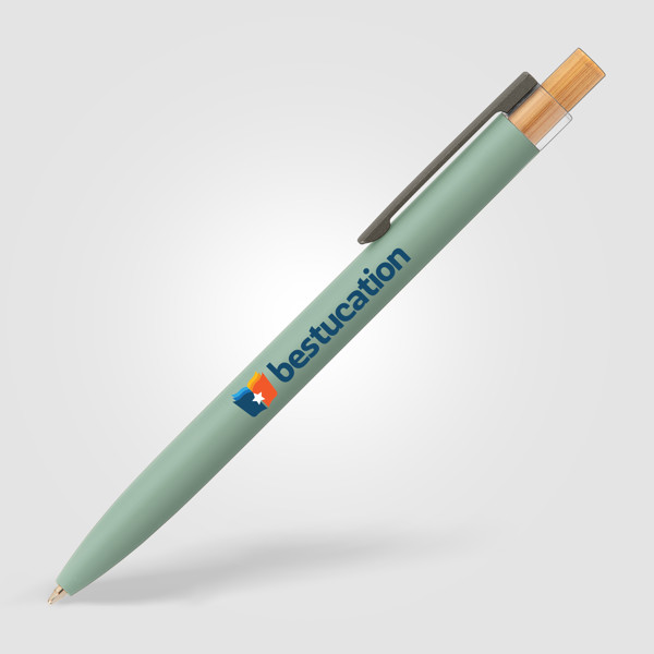 Stylo Reborn en aluminium recyclé - Sarcelle / Jet d’encre 4 couleurs