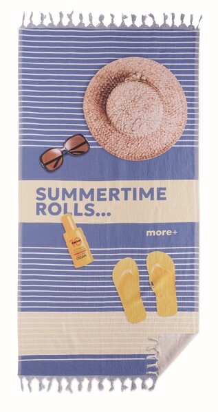 Full colour Hammam towel in 280gsm polycotton - White