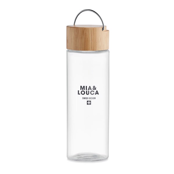 MB - Glass bottle 500ml bamboo lid Ameland