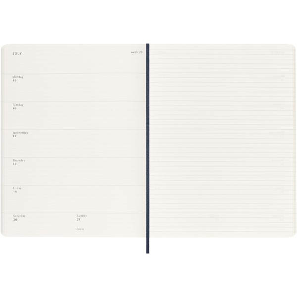 Agenda XL 12 mois Moleskine à couverture souple - Bleu saphir