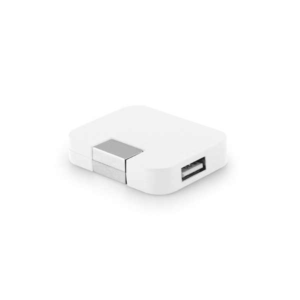 JANNES. HUB avec 4 ports USB-A en ABS - Blanc