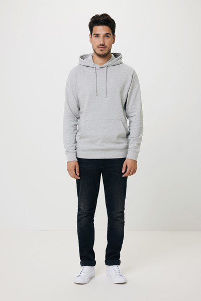 Sweat à capuche en coton recyclé et non teinté Iqoniq Torres - Heather Grey / XL