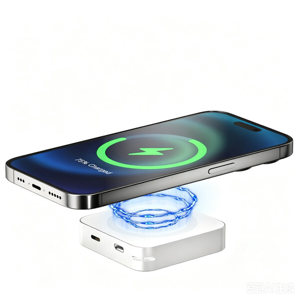 Wireless magnetic power bank 3in1 5000mAh - SILVER