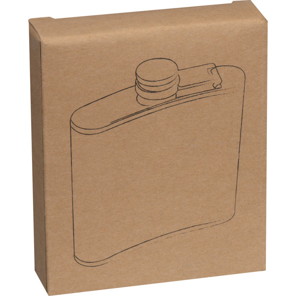 OSWALD Flaska bambusz bevonattal, 170 ml - Beige