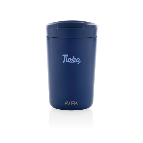 Mug 300ml en acier recyclé RCS Avira Alya - Bleu Royal