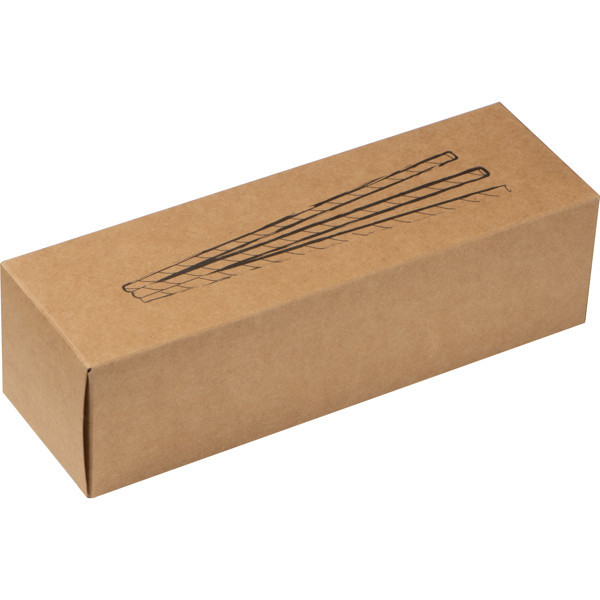 Set of 100 drink straws made of paper CARTER - Brown