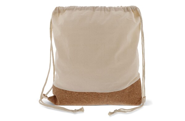 Sac Liège/Jute avec cordelettes en coton 38x41cm
