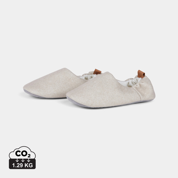 VINGA Chaussons doux en rPET RCS S/M  Moulton - Beige / Feather Grey