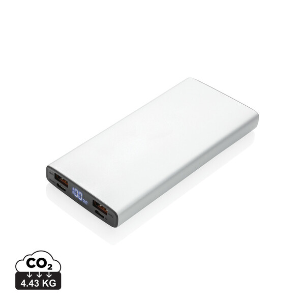 Batterie de secours 10.000 mAh avec PD 18W - Argent