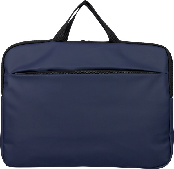 Gerecyclede PU laptoptas Rafi - zwart