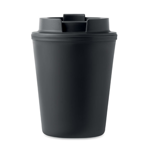 Tridus PP kozarec, dvojna stena, 300 ml - Črna
