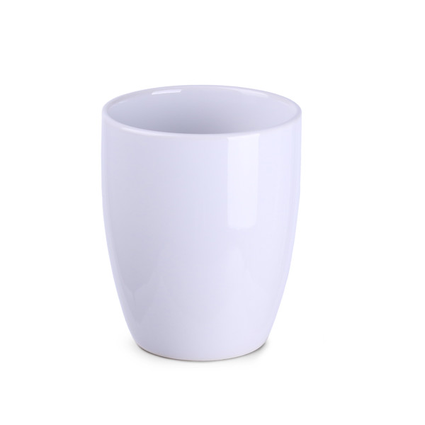 Klasična keramična skodelica, višina 102 mm, premer 82 mm - Bela
