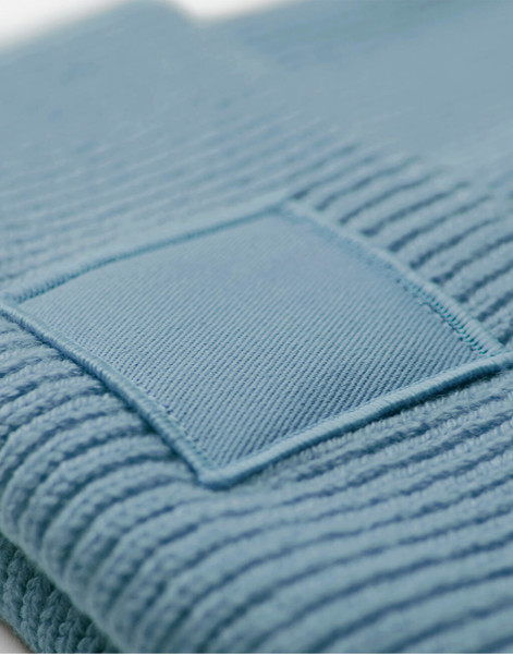 Deep Cuffed Tonal Patch Beanie - Natural Stone / ONE SIZE