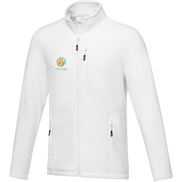Casaco polar com fecho para homem GRS reciclado "Amber" - Branco / XS