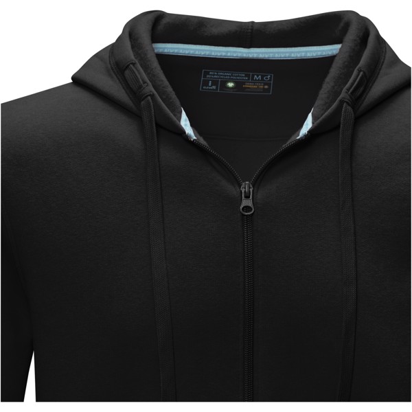 Ruby men’s organic recycled full zip hoodie - Black / M